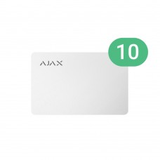 Комплект безконтактних карток Ajax Pass Білий (10 шт.)