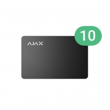 Комплект безконтактних карток Ajax Pass Чорний (10 шт.)