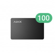 Комплект безконтактних карток Ajax Pass Чорний (100 шт.)