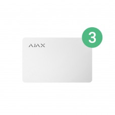 Комплект безконтактних карток Ajax Pass Білий (3 шт.)