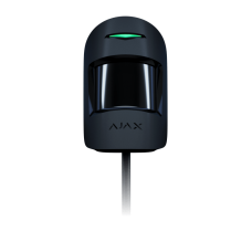 Дротовий датчик руху Ajax MotionProtect Plus Fibra black з мікрохвильовим сенсором для приміщень