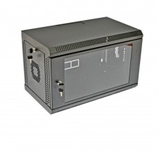 Серверна шафа CMS 6U, 600х350х373 мм (Ш*Г*В), акрилове скло, чорний