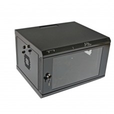 Серверна шафа CMS 6U, 600х500х373 мм (Ш*Г*В), акрилове скло, чорна